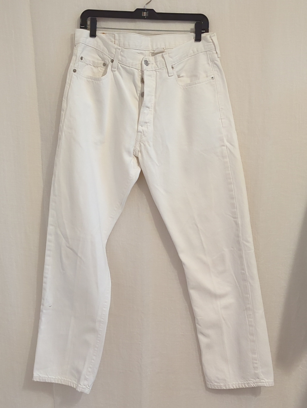 Levi's 501 Button Up White Jeans 34 X 31 Vintage